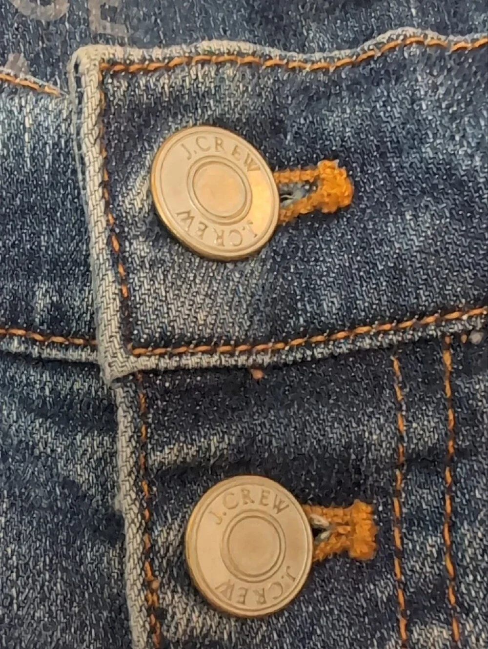 J. Crew Dark Blue High-Rise Button-Fly Jeans